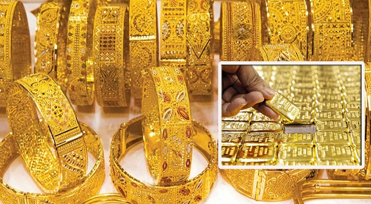 Gold price drops again by Tk1,155 per bhori