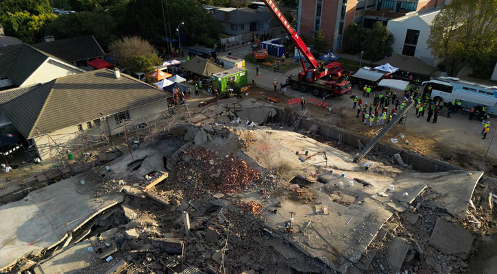 Dozens still missing after South African building collapse
