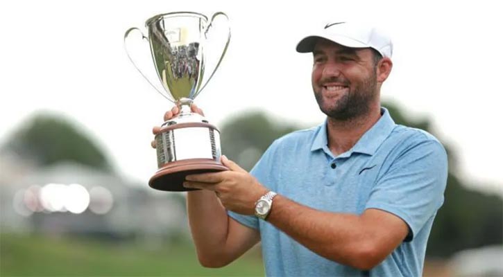 Scheffler triumphs in play-off for sixth win of year