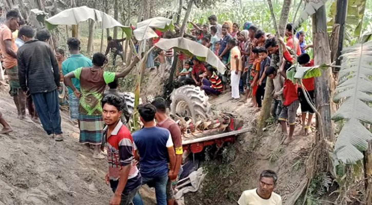 নীলফামারীতে ট্রাক্টর উল্টে চালকের মৃত্যু