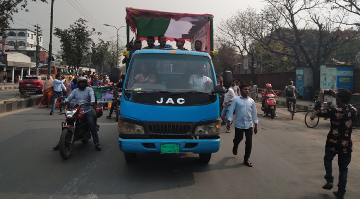 দীর্ঘদিন পর রাজপথে মেজর হাফিজ, নেতৃত্ব দিলেন পদযাত্রায়