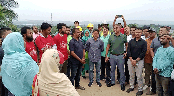 রাঙামাটির ঝুঁকিপূর্ণ স্থানগুলো পরিদর্শনে ডিসি