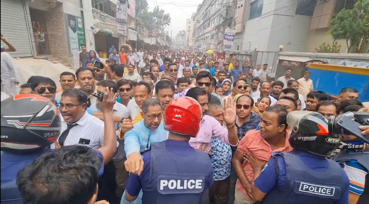 ফরিদপুরে পুলিশের বাধায় বিএনপির কর্মসূচি পণ্ড