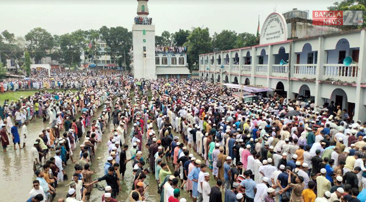 পিরোজপুরে বড় ছেলের পাশে সাঈদীর দাফন সম্পন্ন