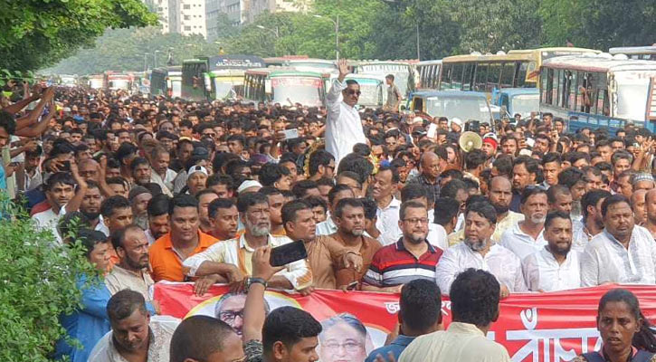 পাঁচ শতাধিক বাস-ট্রাকে নেতাকর্মী নিয়ে ঢাকায় শামীম ওসমান