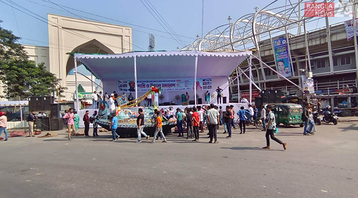 বায়তুল মোকাররমে আ.লীগের মঞ্চ প্রস্তুত, আসছেন নেতাকর্মীরা