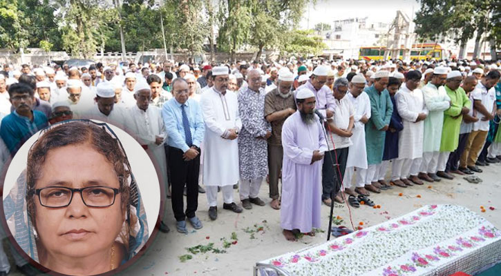 সাবেক প্রতিমন্ত্রী জিনাতুন নেসার দাফন সম্পন্ন