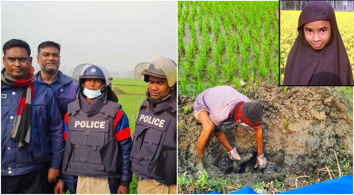 সলঙ্গায় শিশু সন্তানকে হত্যার পর ধান ক্ষেতে পুঁতে রাখলেন সৎ বাবা