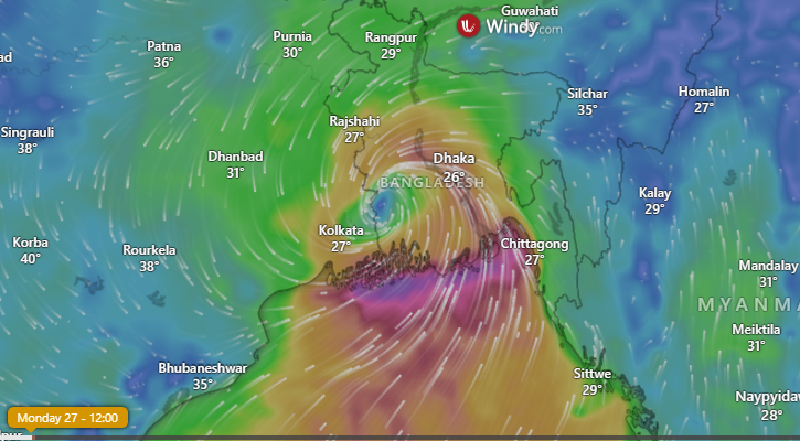 নামানো হলো মহাবিপৎসংকেত, বৃষ্টি ঝরিয়ে রিমাল এখন নিম্নচাপ