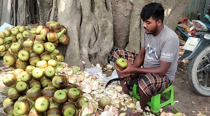 মানিকগঞ্জে তালশাঁসের জমজমাট ব্যবসা