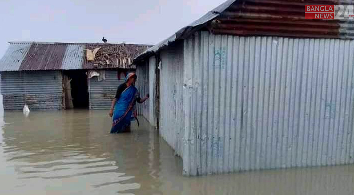 গাইবান্ধায় বন্যা পরিস্থিতির অবনতি, পানিবন্দি ৬৭ হাজার পরিবার