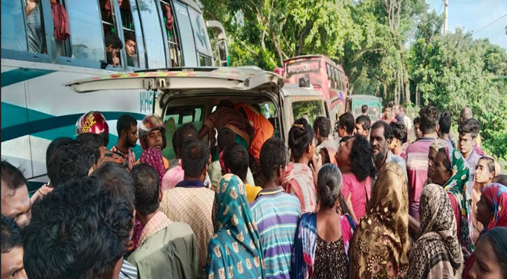 মেহেরপুরে বিআরটিসি বাসের ধাক্কায় আহত ৫