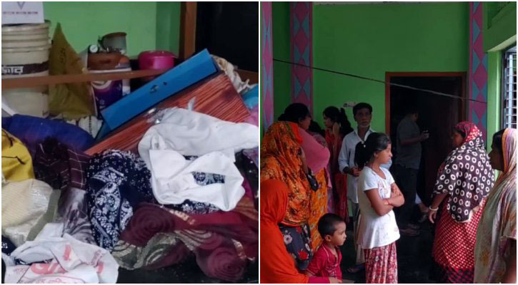 পাবনায় ব্যবসায়ীর বাড়িতে ডাকাতির পর অগ্নিসংযোগের অভিযোগ 