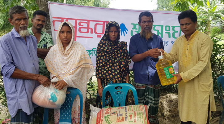 আন্দোলনে নিহত রাশিদুলের পরিবারের পাশে দাঁড়াল বসুন্ধরা শুভসংঘ 