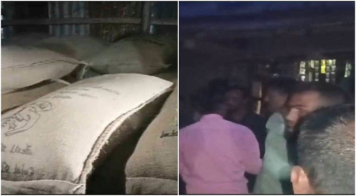 সুন্দরগঞ্জে ১শ বস্তা ত্রাণের চাল জব্দ, গোডাউন সিলগালা
