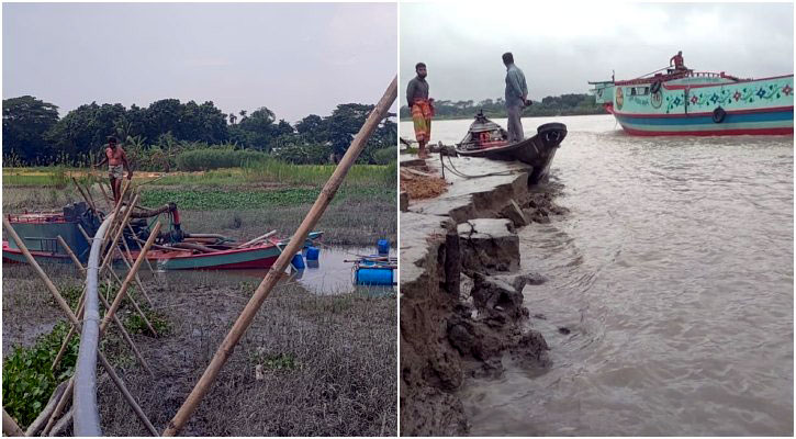 ভেদরগঞ্জে নদীর ৩০ পয়েন্টে অবাধে বালু উত্তোলন, হুমকিতে শতাধিক বাড়িঘর