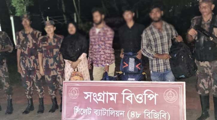 বাংলাদেশে অনুপ্রবেশকালে নারীসহ আটক ৪