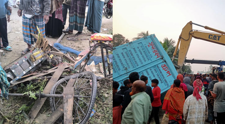 মিরপুরে কাভার্ডভ্যানের চাপায় ভ্যানের ২ যাত্রী নিহত
