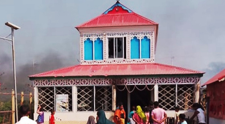 মিঠামইনে সাবেক রাষ্ট্রপতি হামিদের ভাতিজার রিসোর্ট ভাঙচুর-আগুন