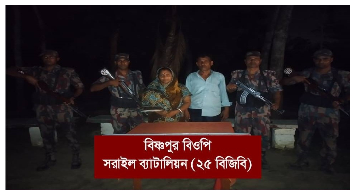 ভারতে অনুপ্রবেশকালে বিজয়নগর সীমান্তে দম্পতি আটক