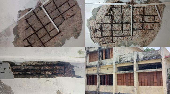 ঝুঁকিপূর্ণ ভবনে চলছে পাঠদান, আতঙ্কে অভিভাবকরা