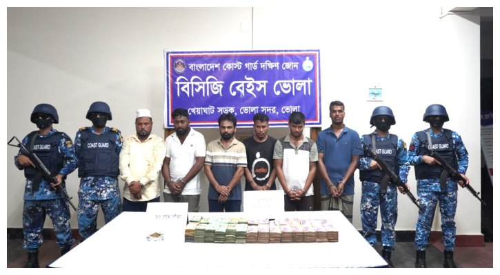 মেঘনায় অবৈধ বালু উত্তোলন, ৮৯ ড্রেজার-বাল্কহেডসহ ৬ চাঁদাবাজ আটক